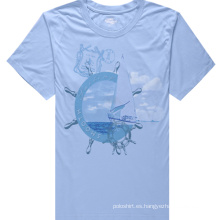 2014 100% algodón Eco-Friendly Men's T-shirt de impresión al por mayor